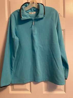 Old Navy Turquoise Quarter-Zip Fleece Pullover